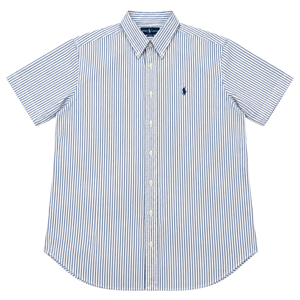 Ralph Lauren Classic Fit Button Down Shirt XL Blue White Stripe 1