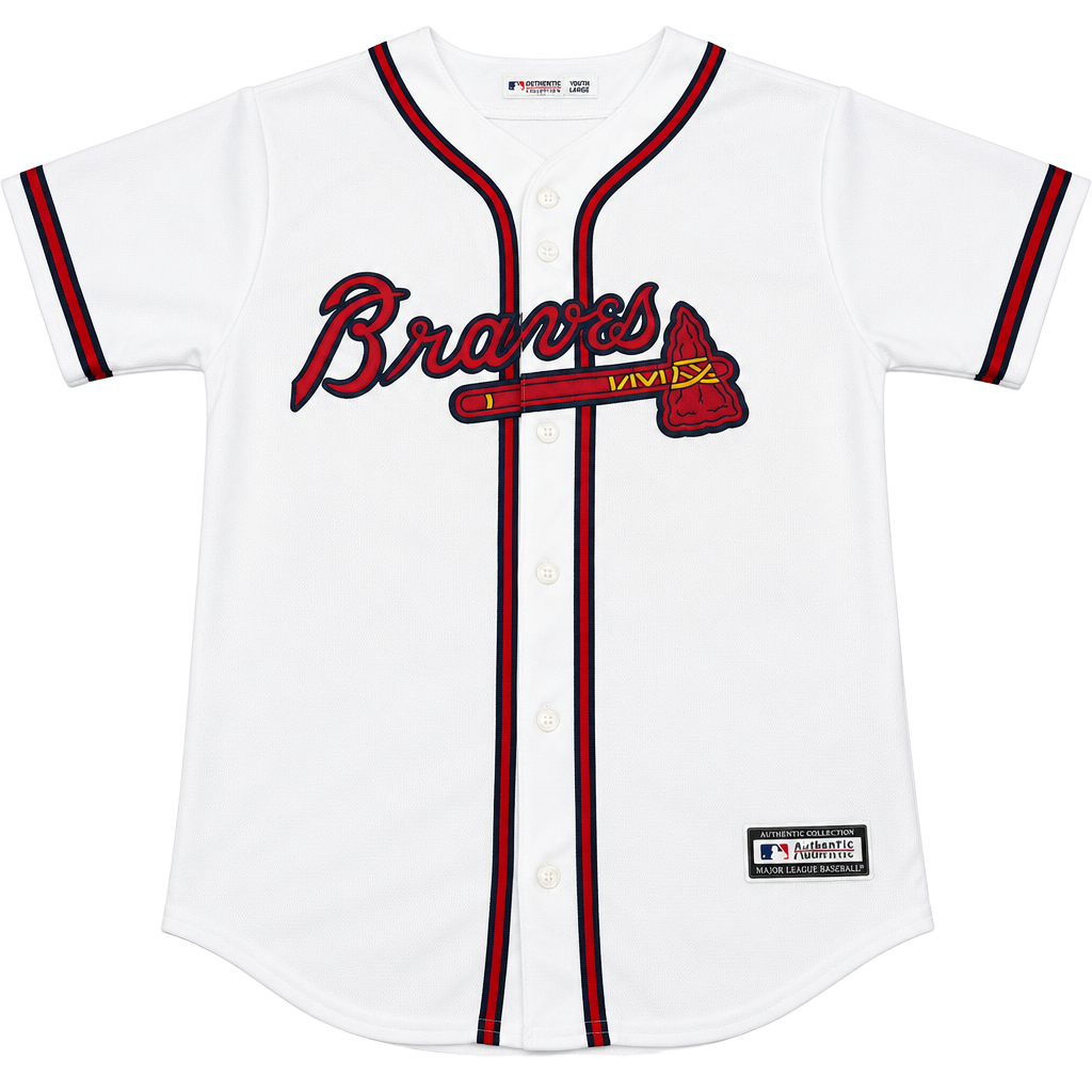 Major League Baseball Atlanta Braves Baseball Jersey Youth Size L 1