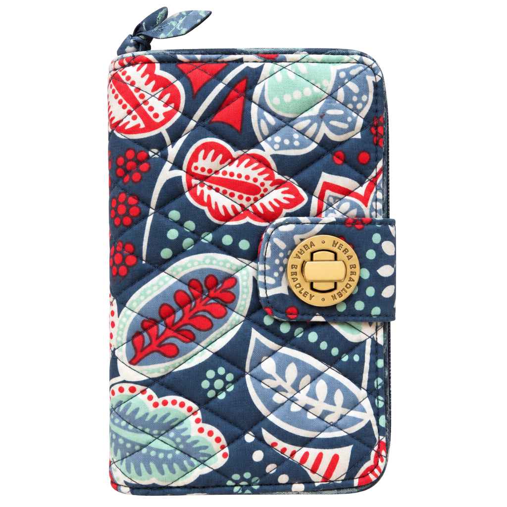 Vera Bradley Nomadic Floral Quilted Turn Lock Wallet 1