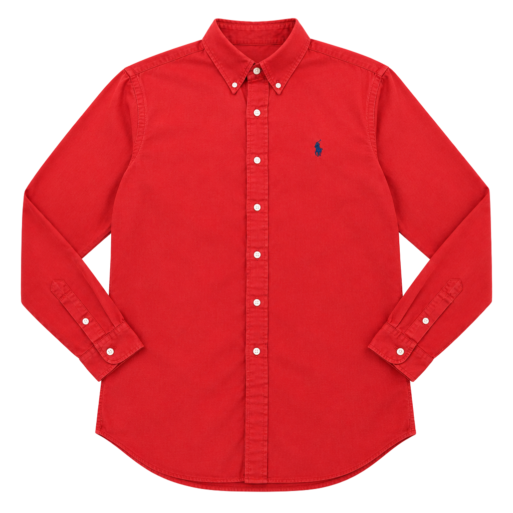 Ralph Lauren Men’s XL Red Classic Fit Long Sleeve Button Down Shirt 1