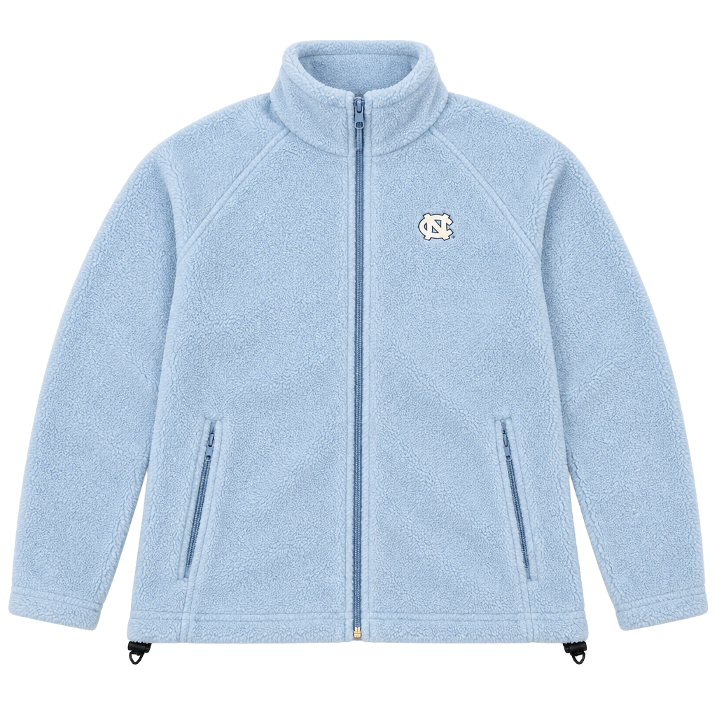 Columbia North Carolina Tar Heels Fleece Jacket Size S Blue Full-Zip 1