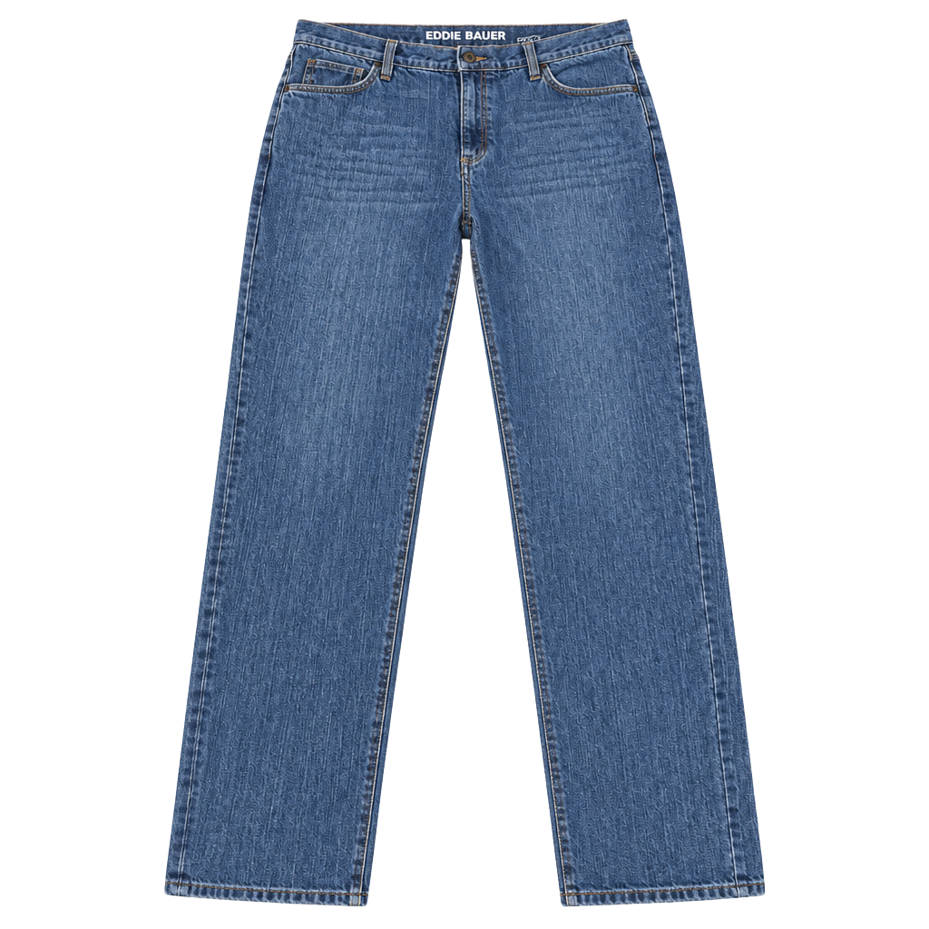 Eddie Bauer Boyfriend Midrise Slim Jeans Size T14 Flannel Lined Blue 1