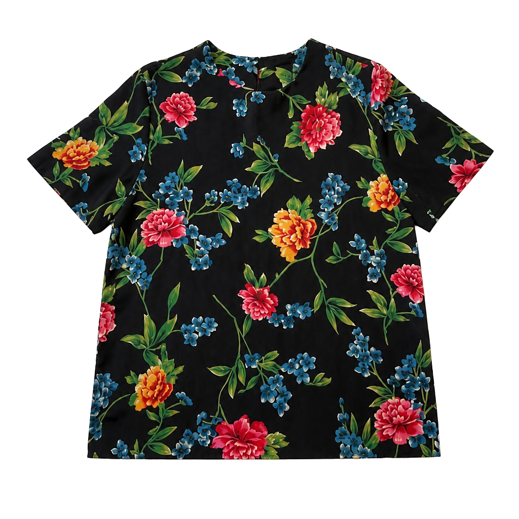Maggie Sweet Floral Print Blouse Size Medium 1