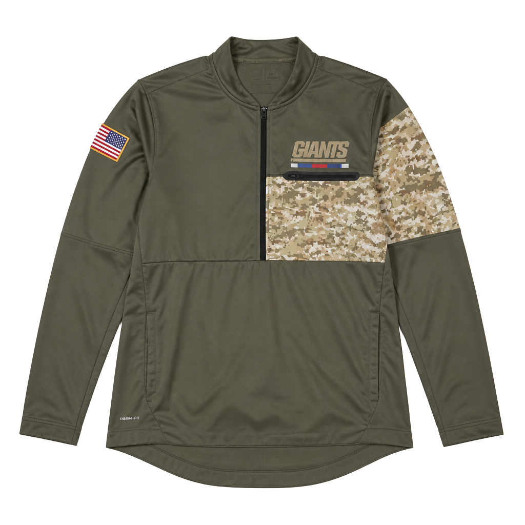 Nike New York Giants Salute to Service Shield Quarter Zip Jacket Size S 1
