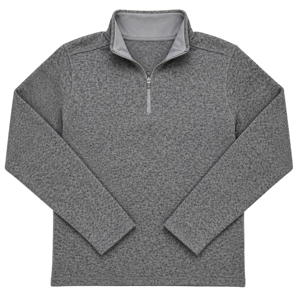 Eddie Bauer Kids M (10/12) Quarter-Zip Sweater Fleece Pullover Grey 1