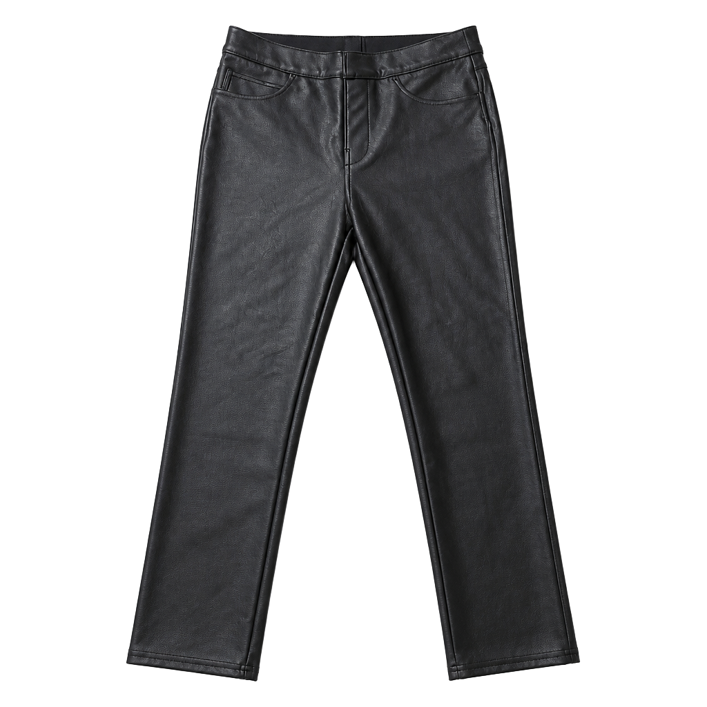 Spanx Faux Leather Straight Leg Pants Black Size Small 1