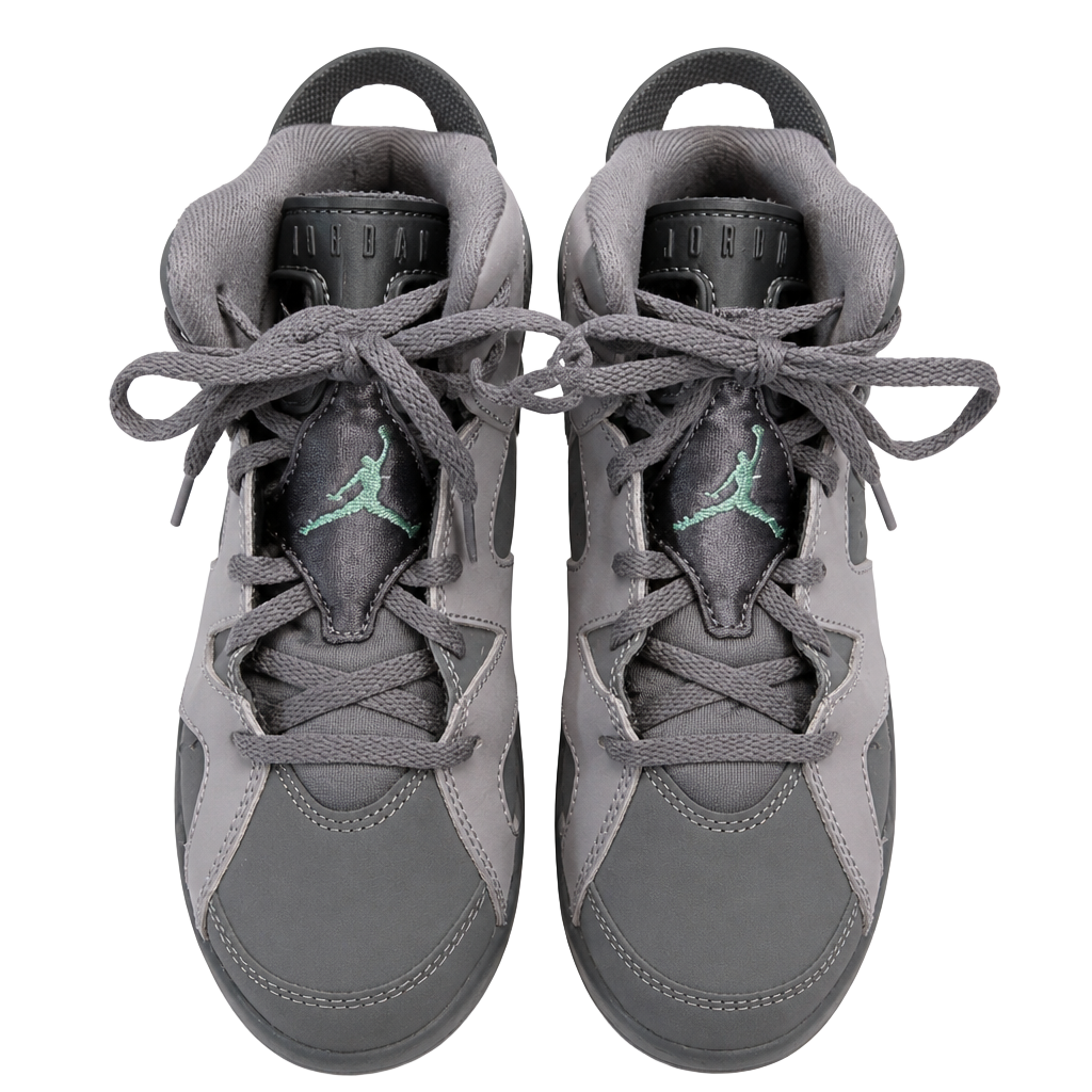 Air Jordan 6 Retro Green Glow GS Youth Size 3Y Cement Grey 543390-005
1