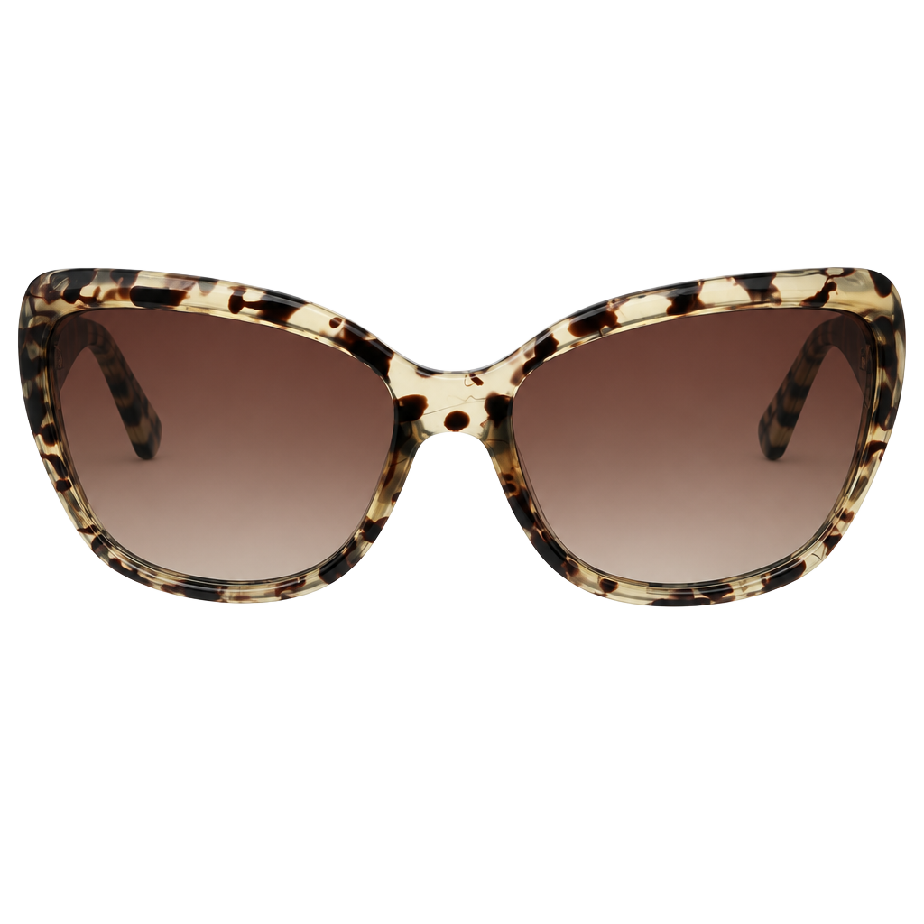 Nine West SR1123 Tortoise Oval Sunglasses Brown Gradient Lens 1