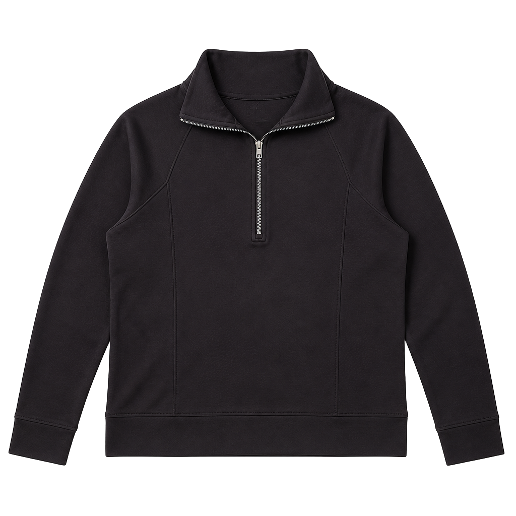 Danskin Women's Black Half Zip Pullover Sweater Size L 1
