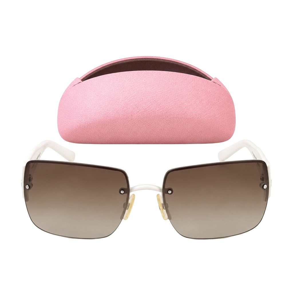 Juicy Couture Fluffy/S Sunglasses White Gold Rhinestone Size 56-16 1