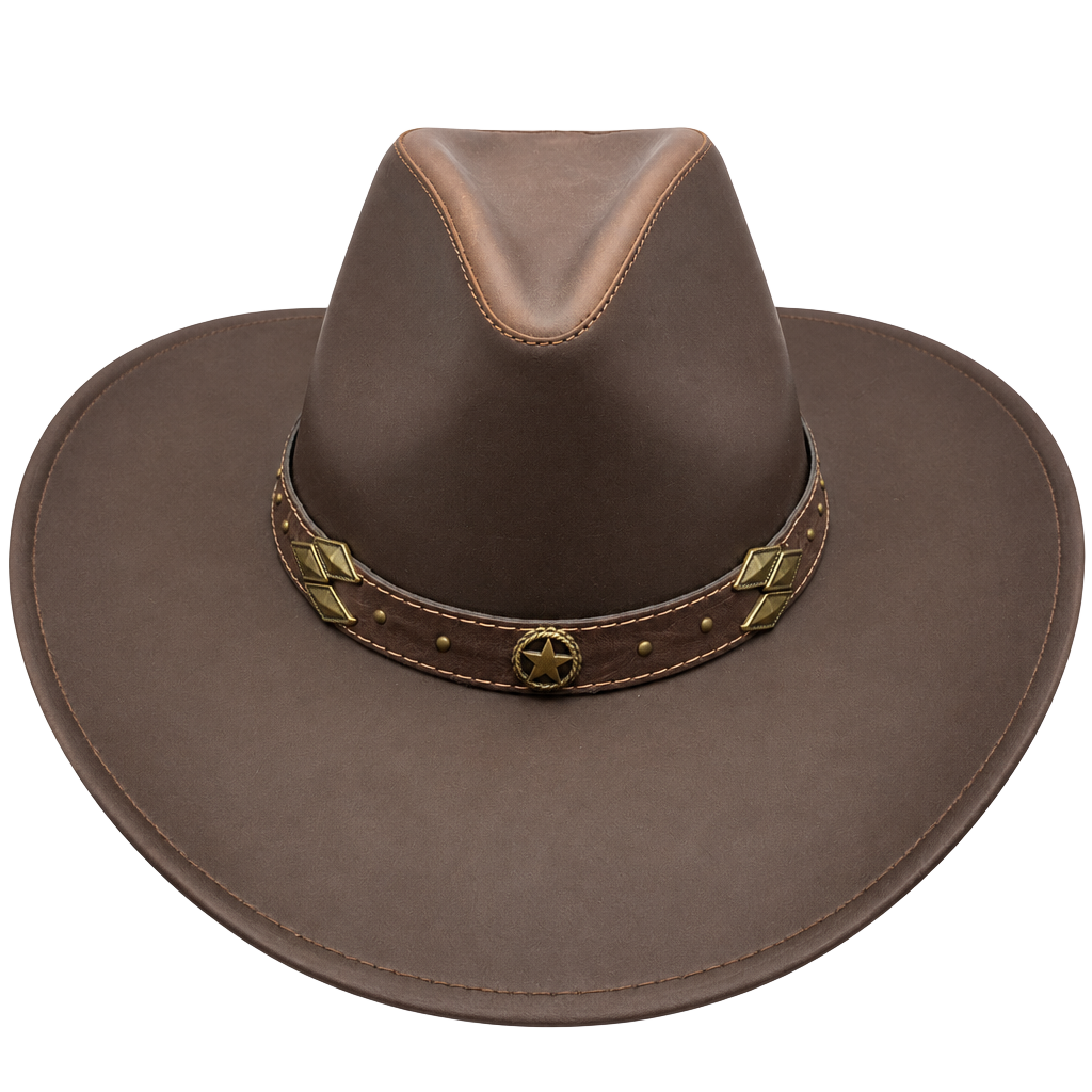 Leather Hats by Jars Cowboy Hat Large Brown Leather Western Hat 1