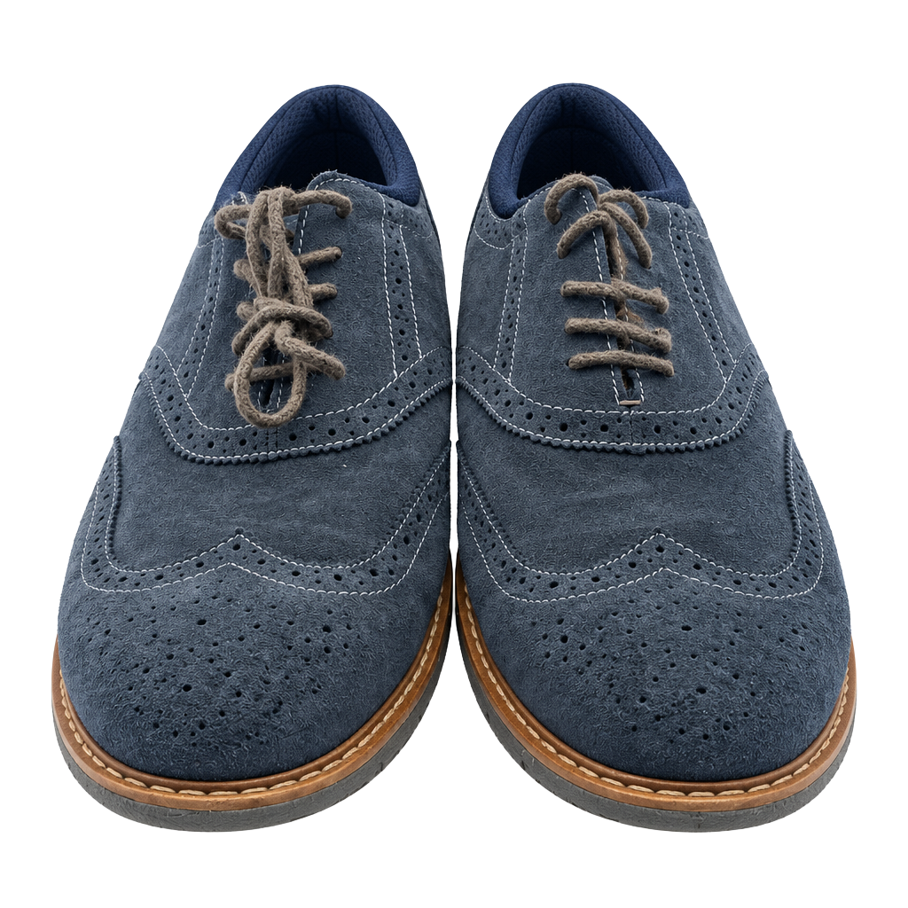 Bass Propel Wingtip Size 11.5M Blue Suede Leather Casual Shoes (DS1031) 1
