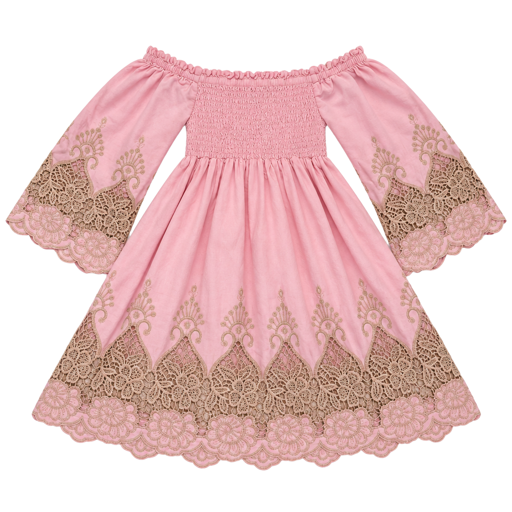 Antica Sartoria by Giacomo Cinque Dress Size One Size (girls) Pink Off Shoulder 1