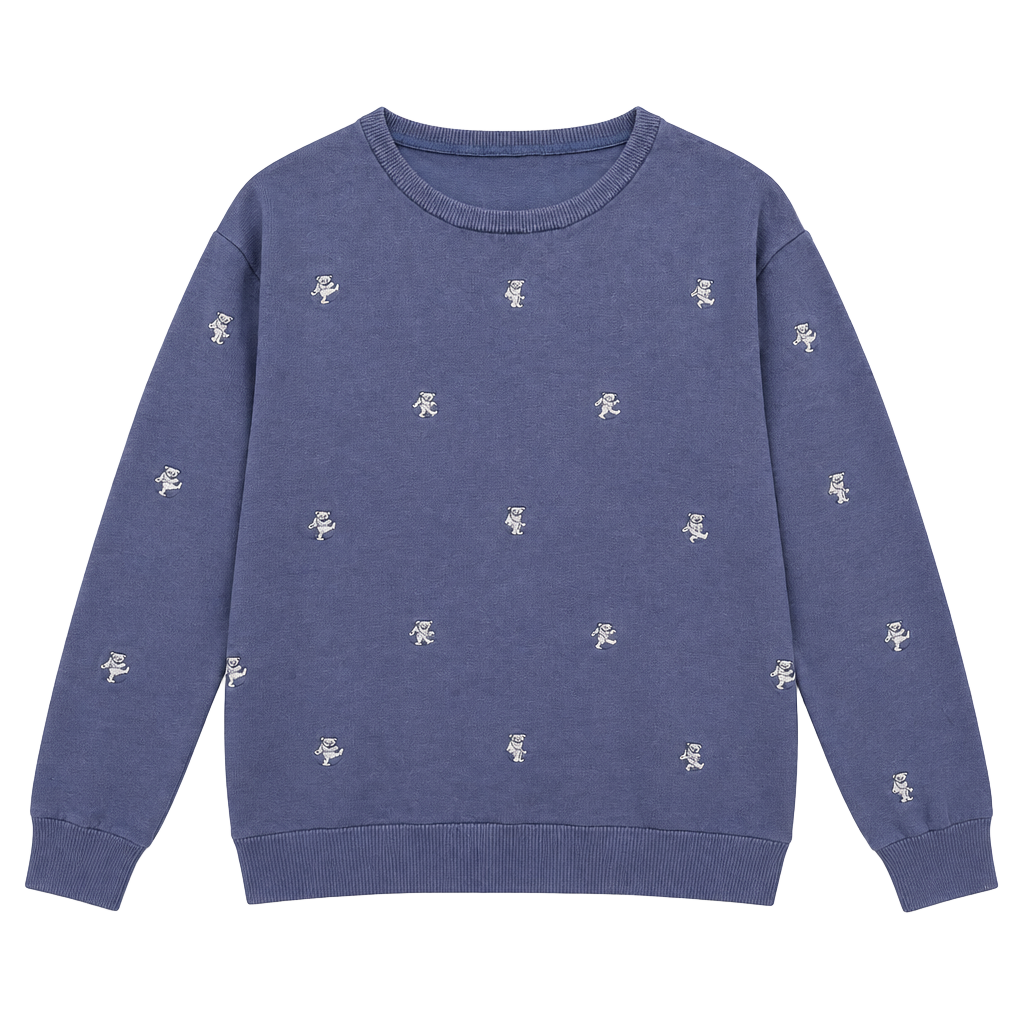 Sec. 119 Grateful Dead Dancing Bear Sweater Size 3XL Blue 1