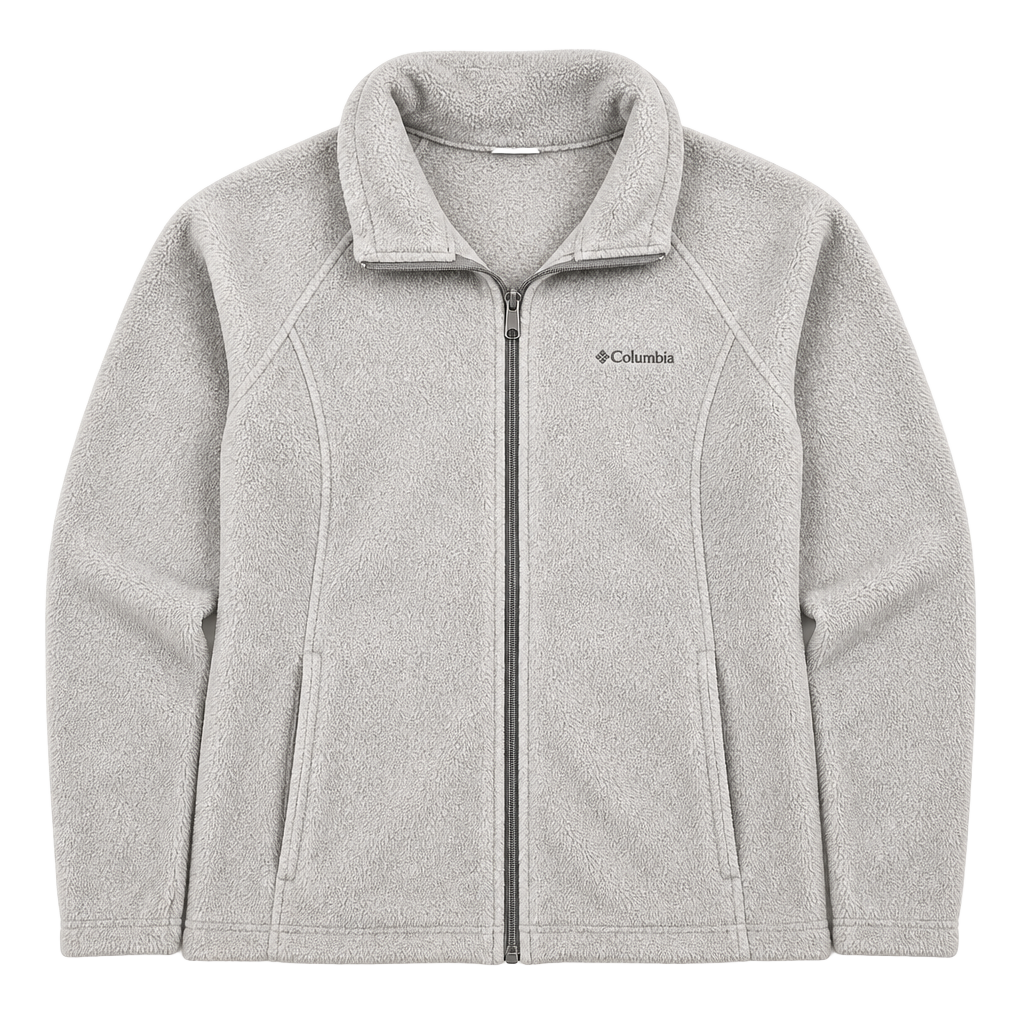 Columbia Women's Benton Springs Full-Zip Fleece Jacket in Light Gray 1