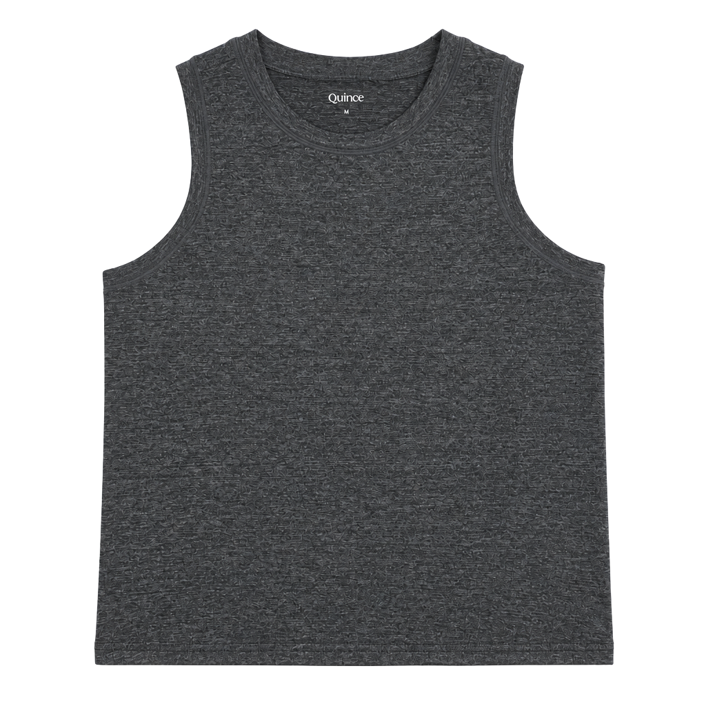 Quince Performance Athletic Tank Top in Heather Grey 1