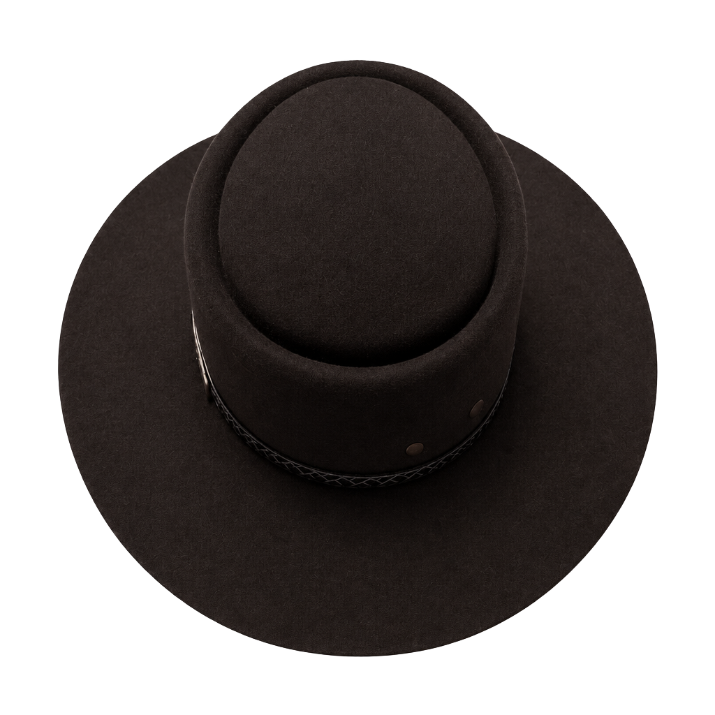 Beaver Brand Brown Felt Cowboy Hat Size 7 1/8 1