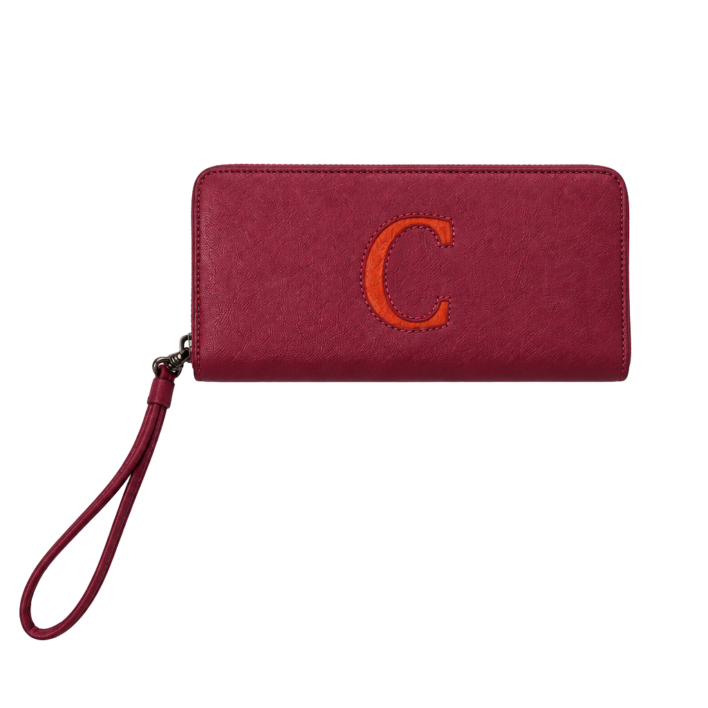 Liz Claiborne Wristlet Wallet Burgundy Leather 1