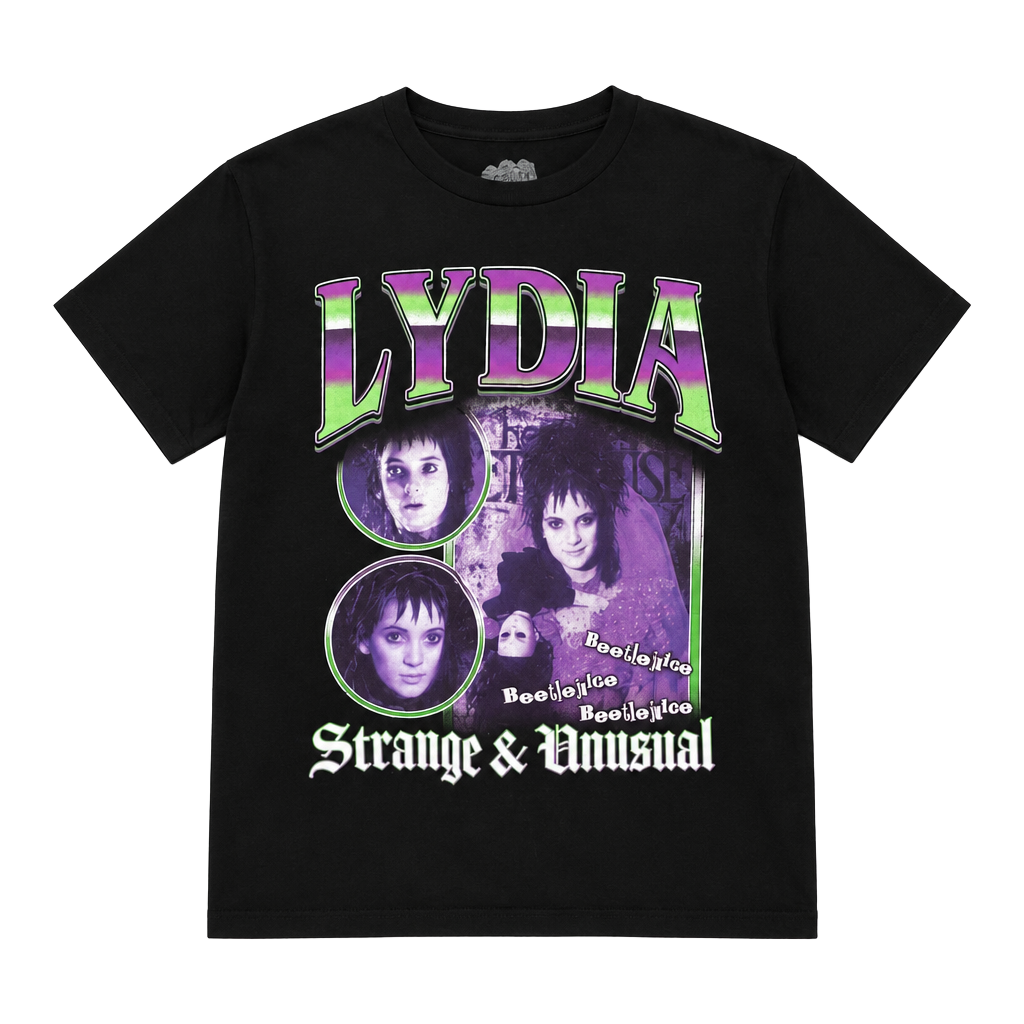 Beetlejuice Lydia Size S Strange & Unusual Graphic T-Shirt Black Gothic Whimisigoth 1