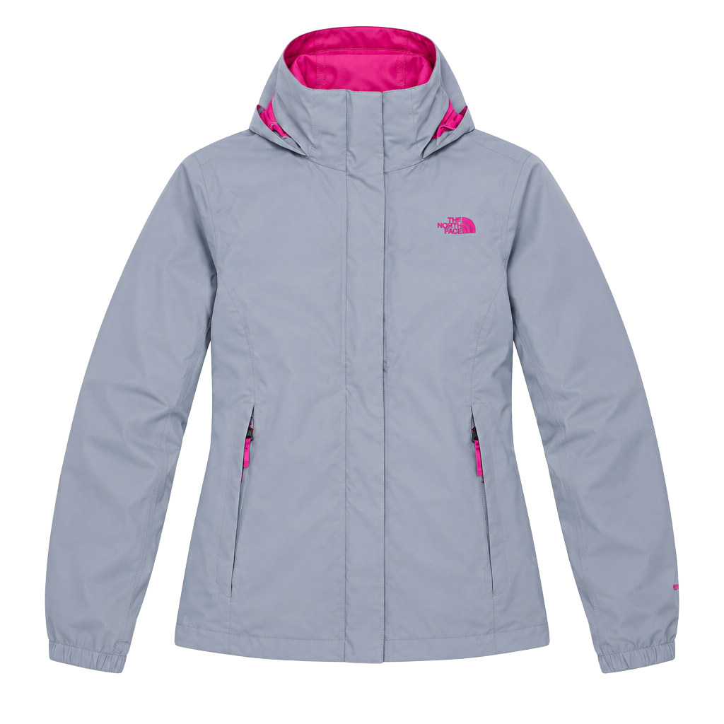The North Face Resolve 2 Jacket Size S/P Grey Pink Rain Jacket Gorpcore Outdoors Weatherproof 1