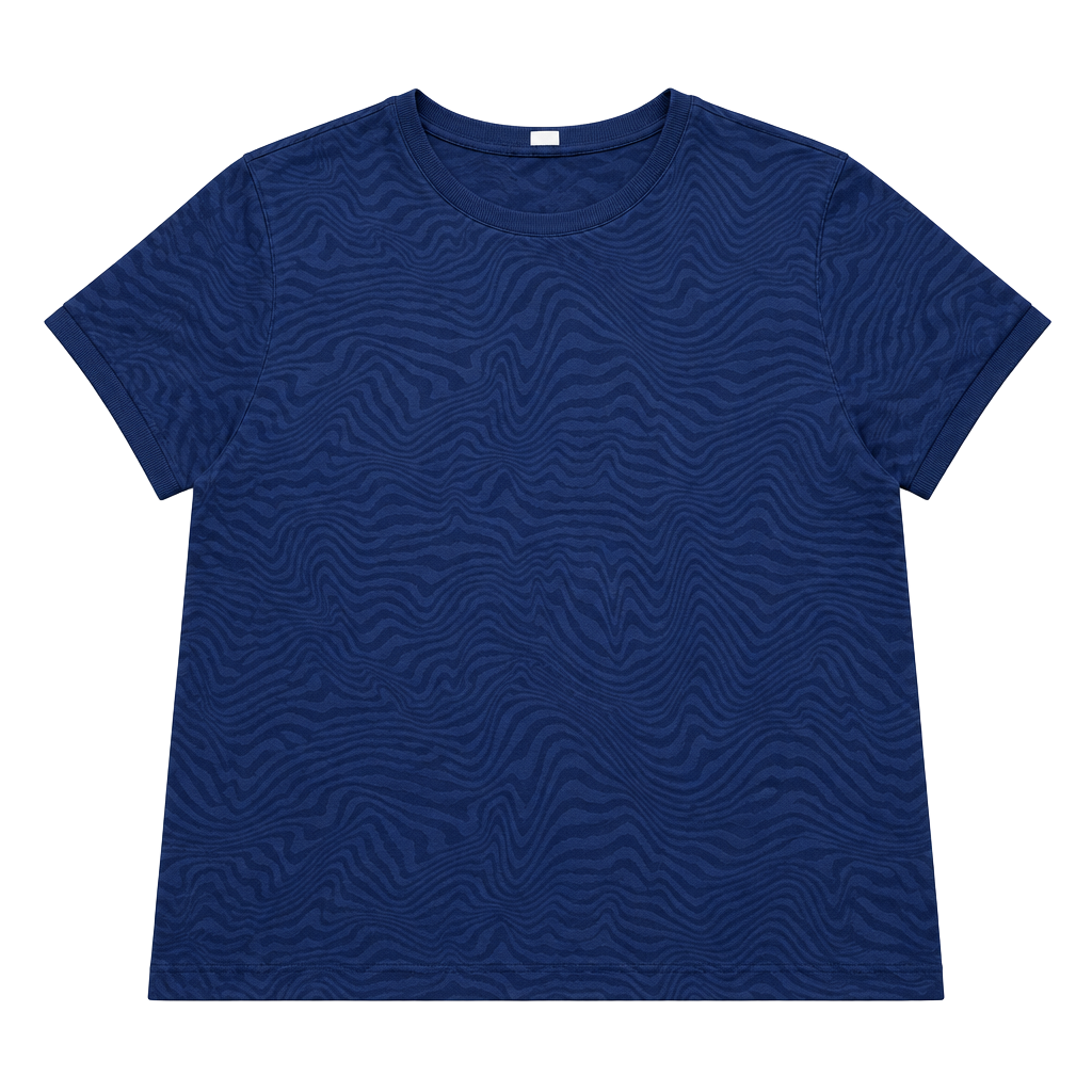 DSG Seamless Graphic T-Shirt Blue Wave Pattern 1