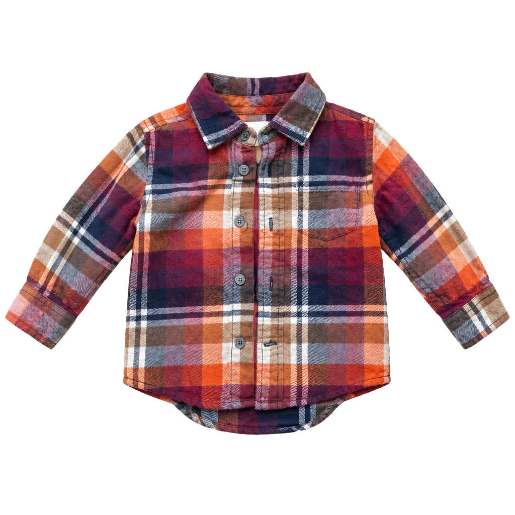 Gymboree Plaid Flannel Shirt Size 12-18 Months 1