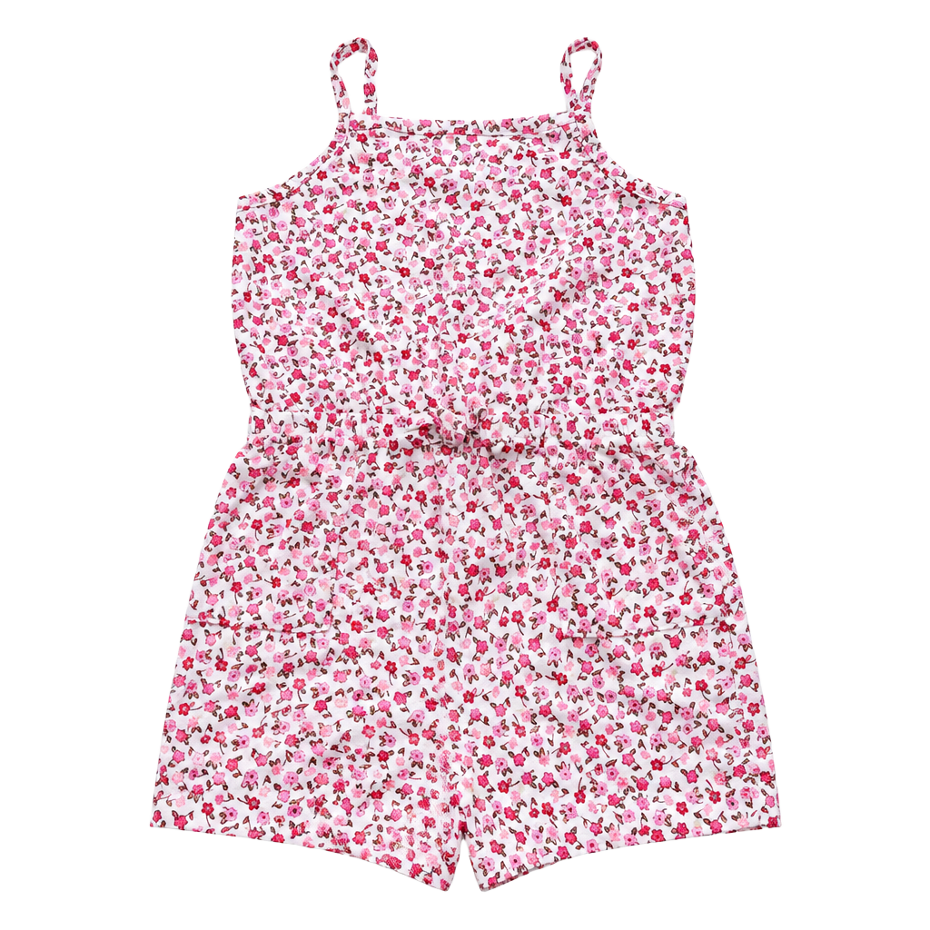 Wonder Nation Romper Size 5T Red Floral Print 1