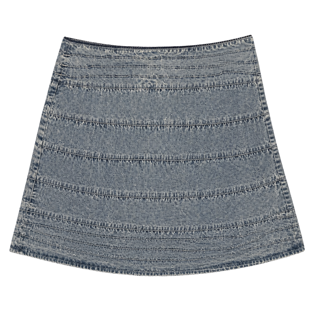 Real Y2K vintage Mossimo Size 3 Denim Tiered Mini Skirt 1