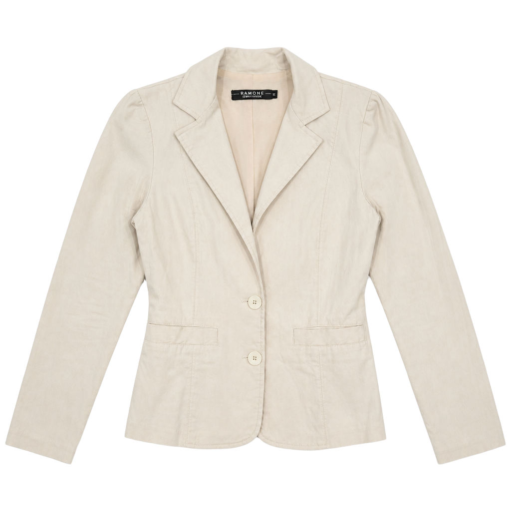 Rampage Clothing Co. Cream Beige Blazer Jacket Women's Medium 1