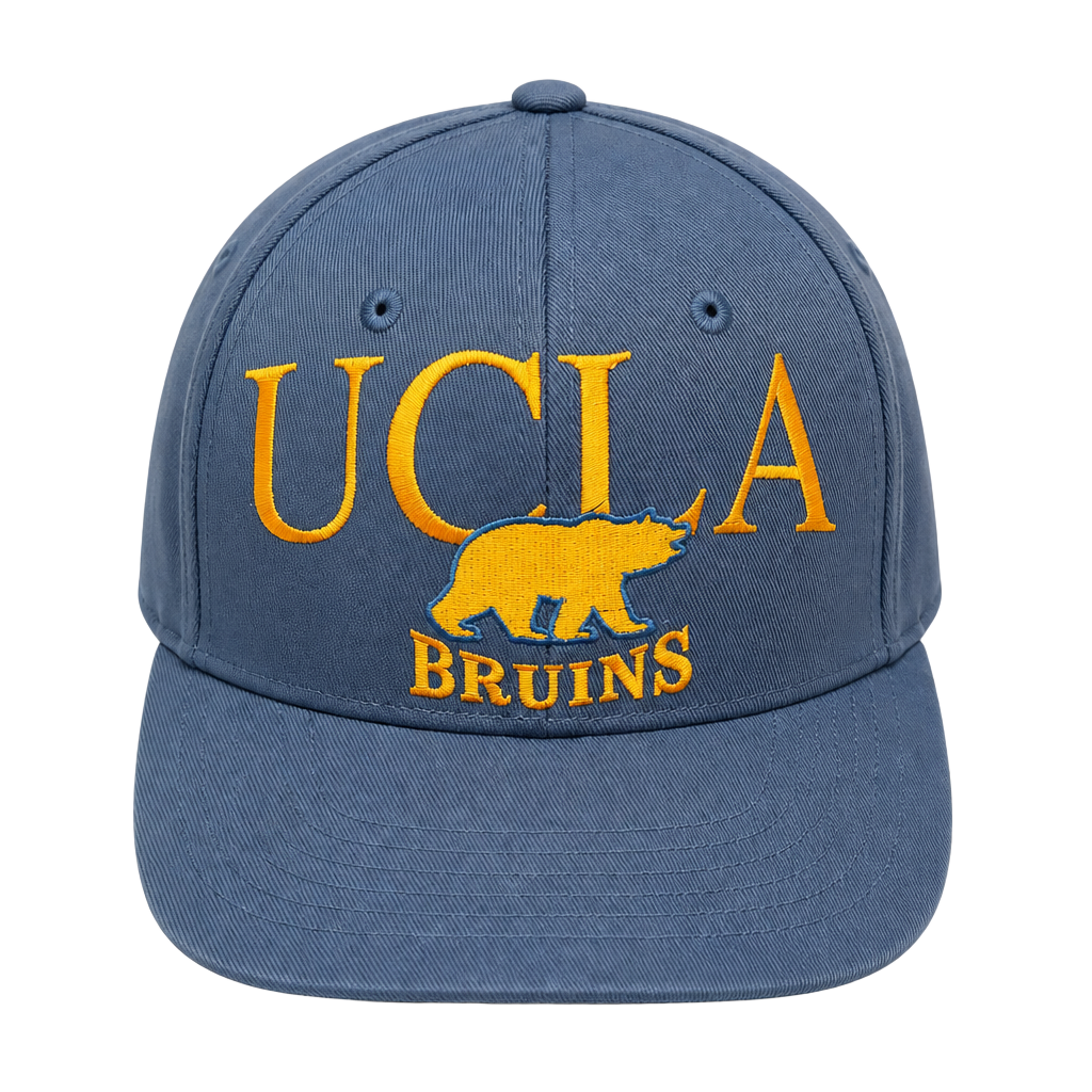 Vintage faded UCLA Bruins Embroidered Logo Baseball Cap Hat Blue Gold 1