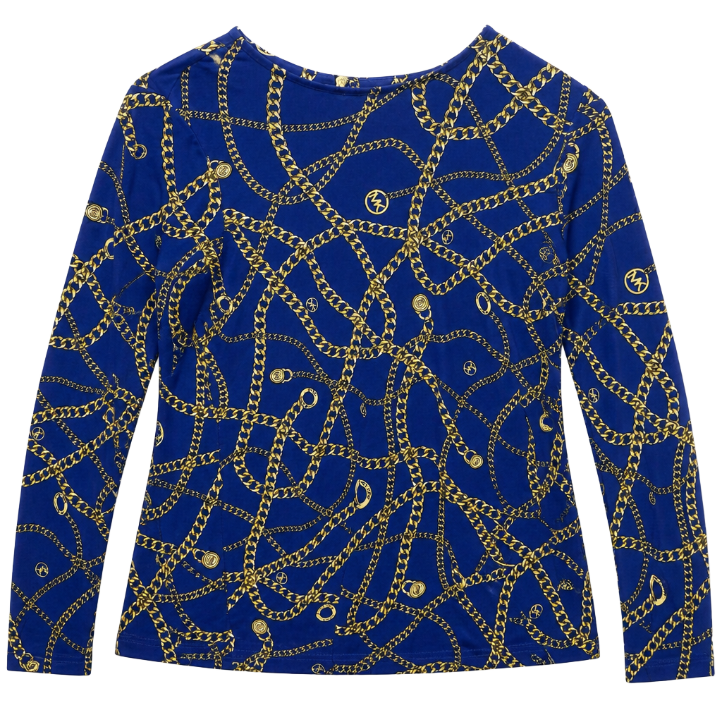 MICHAEL Michael Kors All Over Gold Chain Print Jersey Knit Mini Dress 1