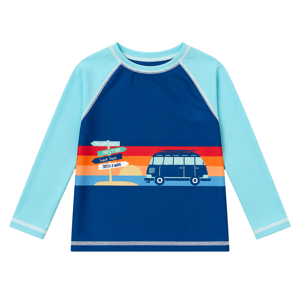 Flap Happy UPF 50+ Long Sleeve Graphic Rash Guard Swim Top 1