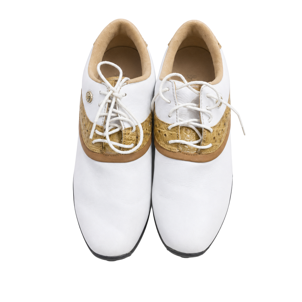 Women’s FootJoy Golf Shoes White Tan Size 7.5M 1