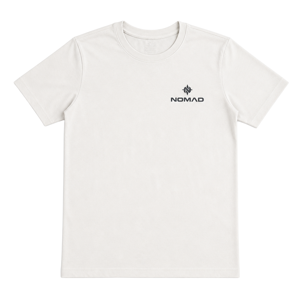 Nomad Flag Logo White Short Sleeve T-Shirt 1