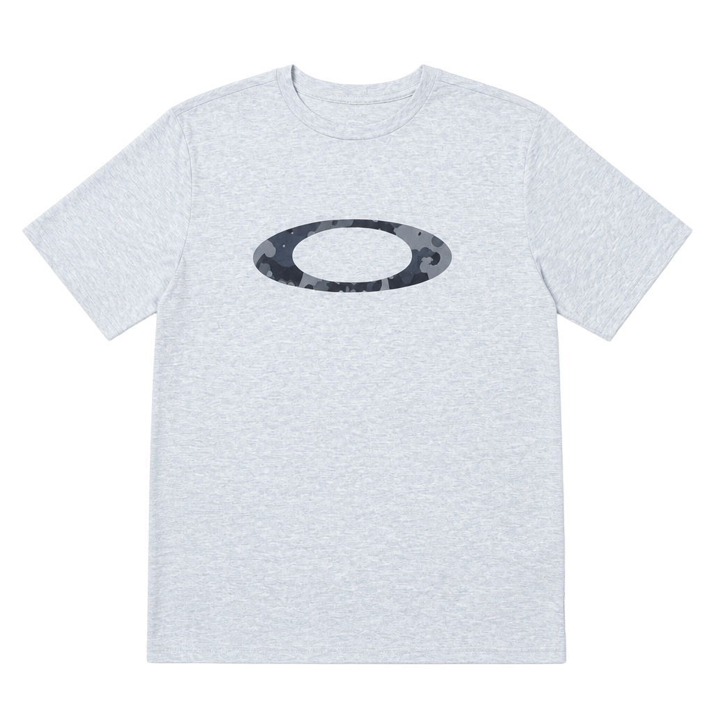 Oakley Gray Hydrofree Regular Fit Short Sleeve T-Shirt with Camo Ellipse Logo 1