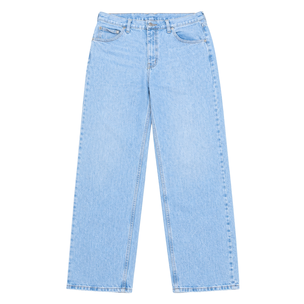 Wrangler Men's Light Wash Straight Leg Denim Jeans Size 34x30 1