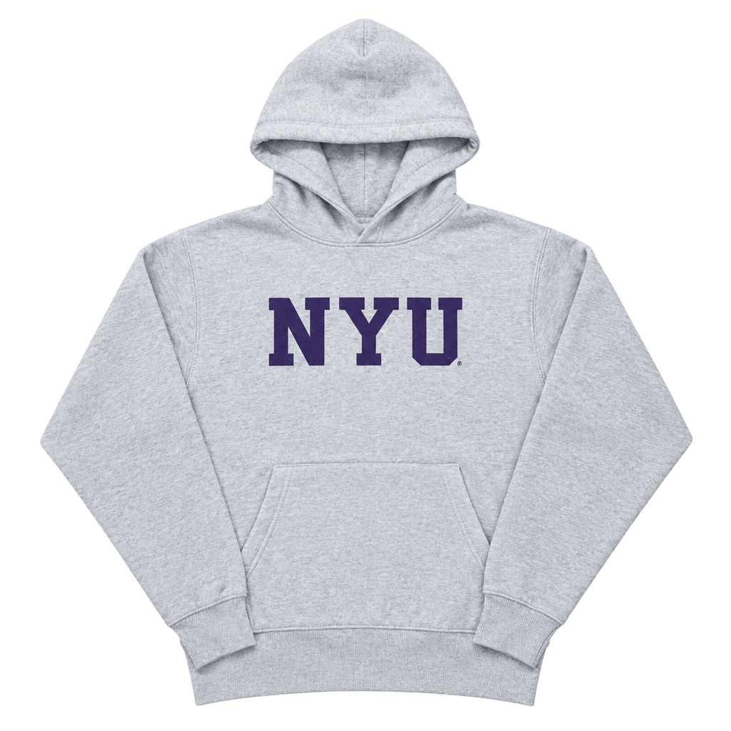 Champion Reverse Weave NYU Hoodie Size S Gray 1