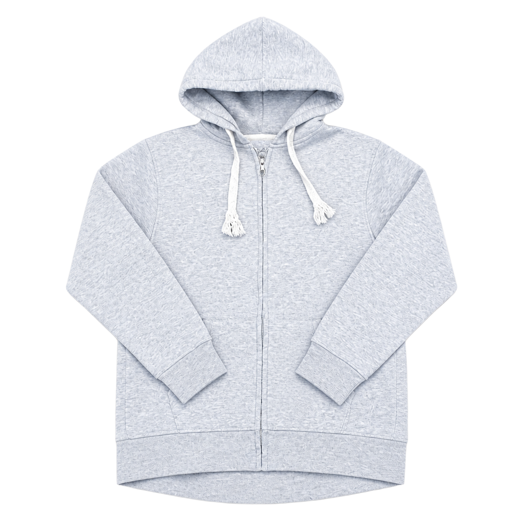 Free Planet Gray Full Zip Hoodie With Thick Drawstrings Size L 1
