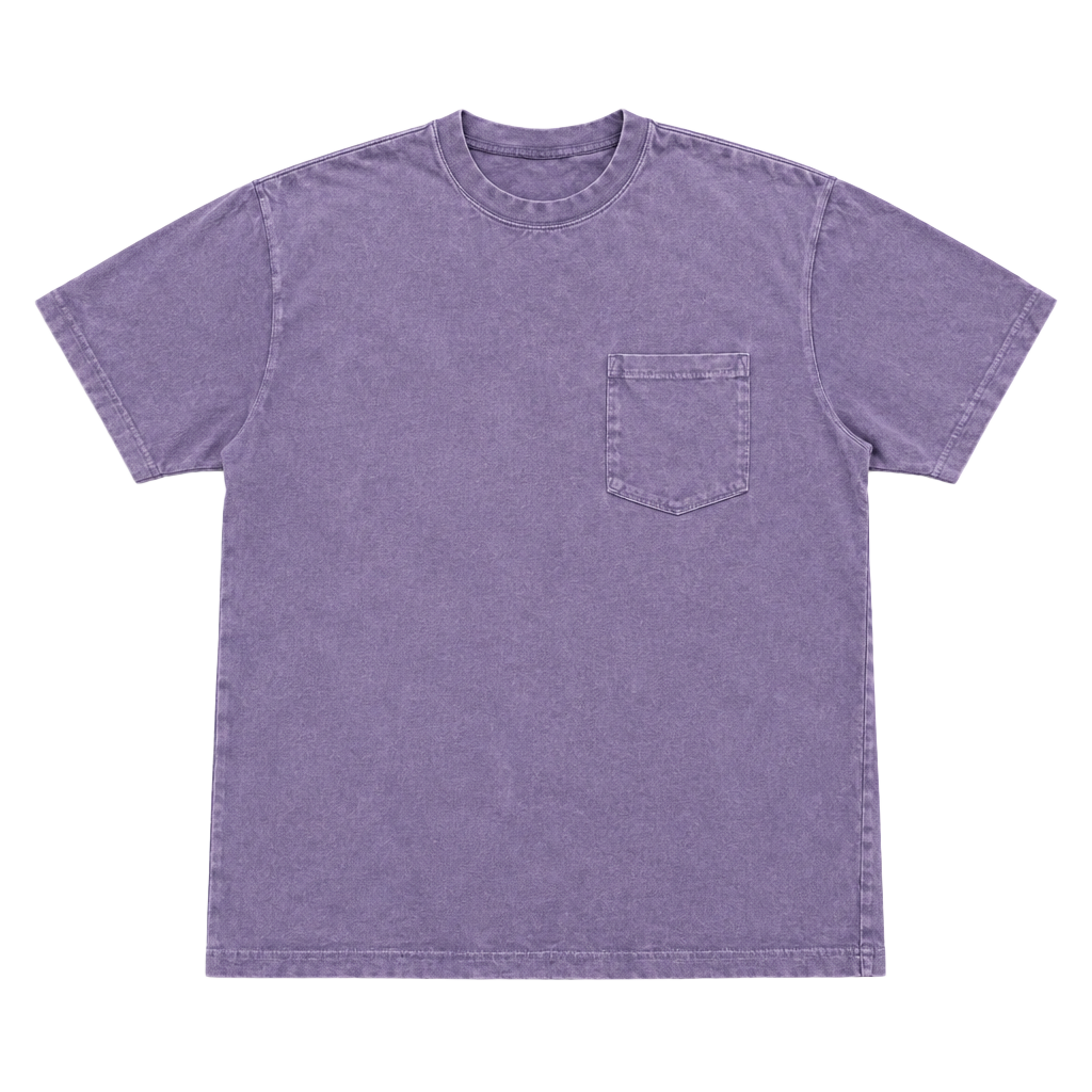 L.L.Bean Pocket T-Shirt Size Large Regular Purple Cotton 1