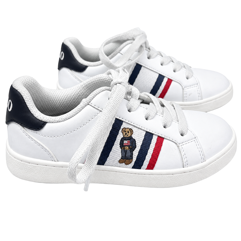 Polo Ralph Lauren Quilton Bear Sneakers Size 13 White 1