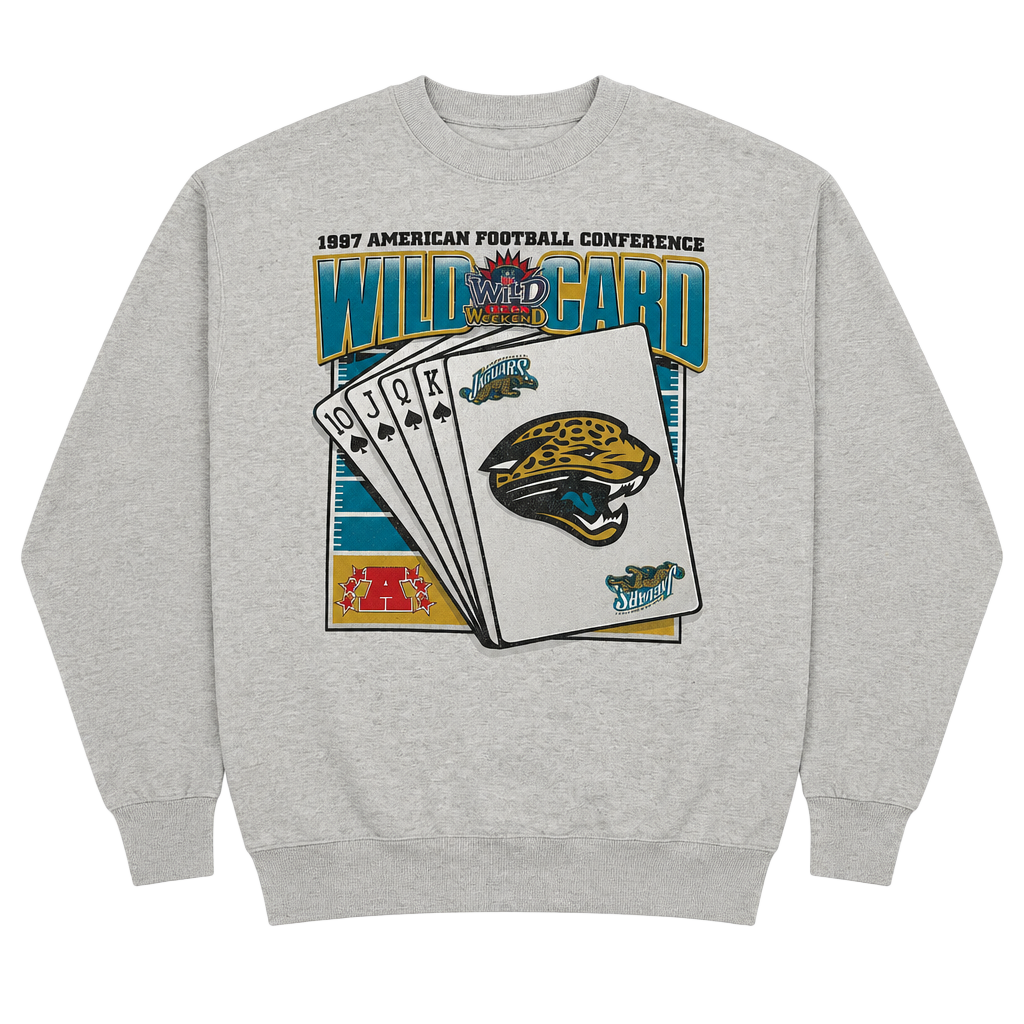 Pro Player Jacksonville Jaguars 1997 Wild Card Sweatshirt Size XXL Gray 1