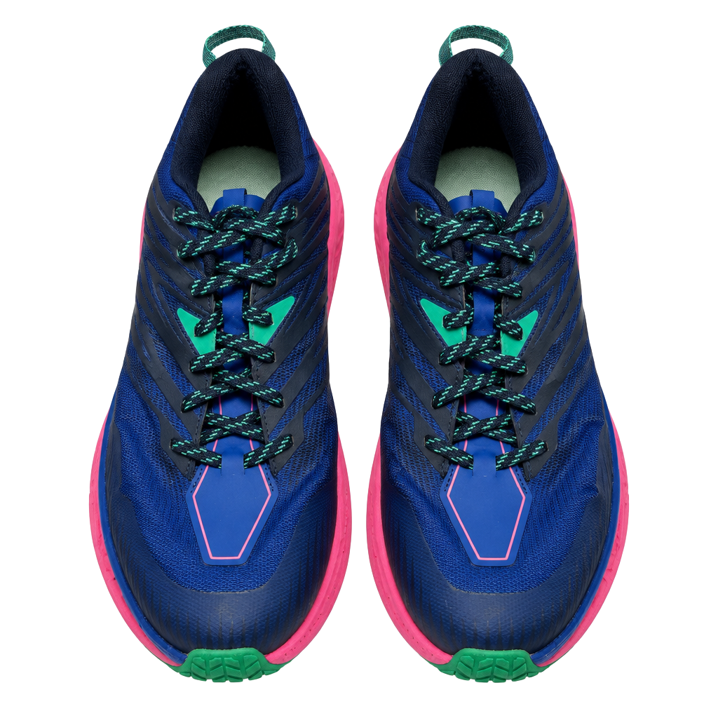 Hoka Speedgoat 4 Trail Running Shoes Blue Pink Green 1