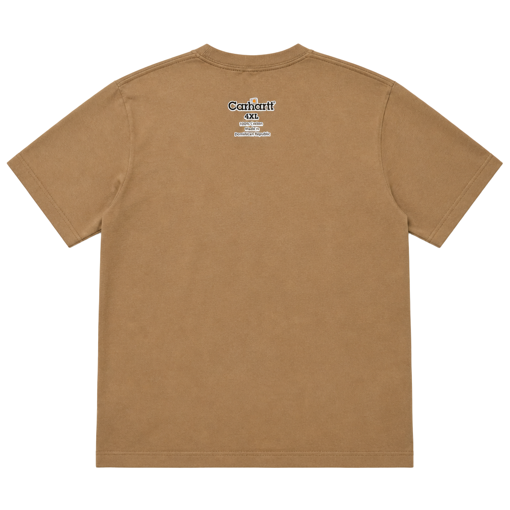 Carhartt K87 Workwear Short Sleeve Pocket T-Shirt Tan Brown Men's 4XL 1