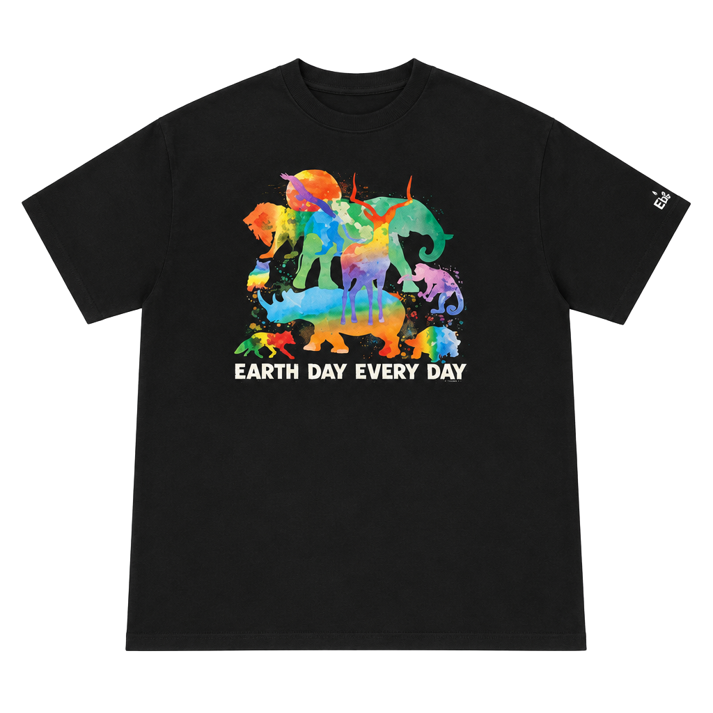 Gildan Earth Day Every Day T-Shirt Size XL Black Moulton Elementary 1