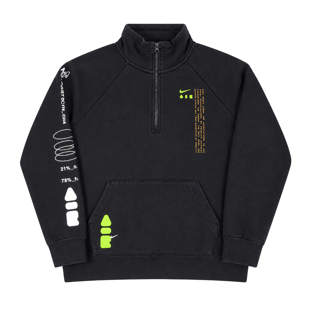 Nike Air 1/4-Zip Pullover Sweatshirt Black 1