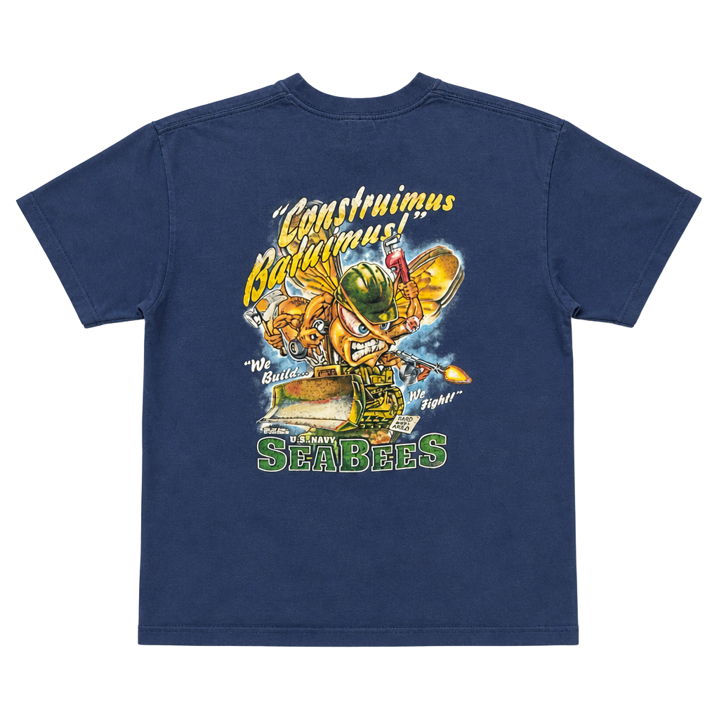 Vintage Gildan Ultra Cotton US Navy Seabees MCB 21 T-Shirt XL 1