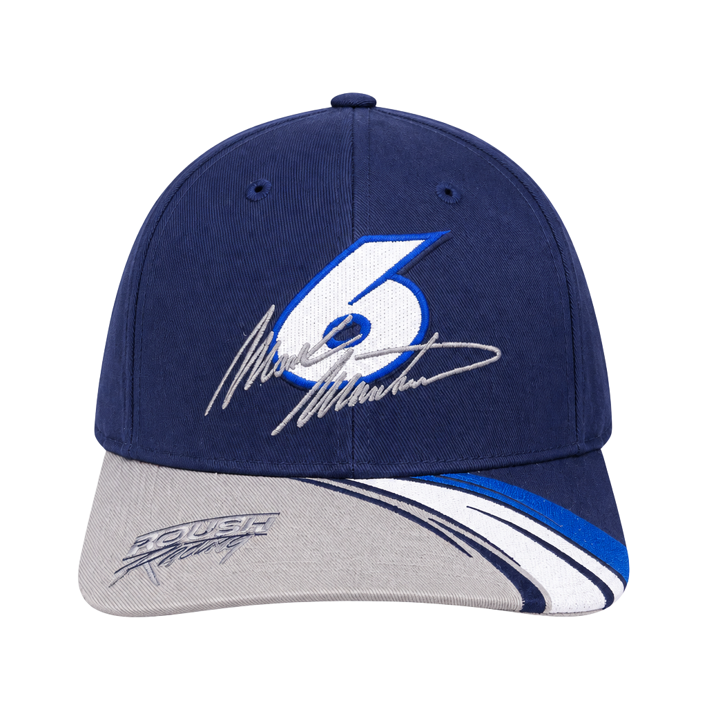 Roush Racing Mark Martin 6 Nascar Hat One Size Blue Snapback 1