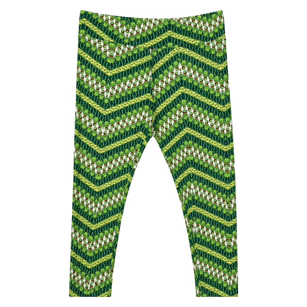 LuLaRoe Kermit The Frog Leggings Green Chevron Disney Muppets 1