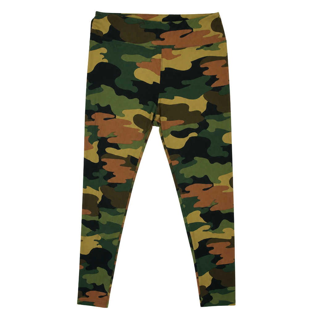 LuLaRoe Camouflage Leggings Green Camo Print 1