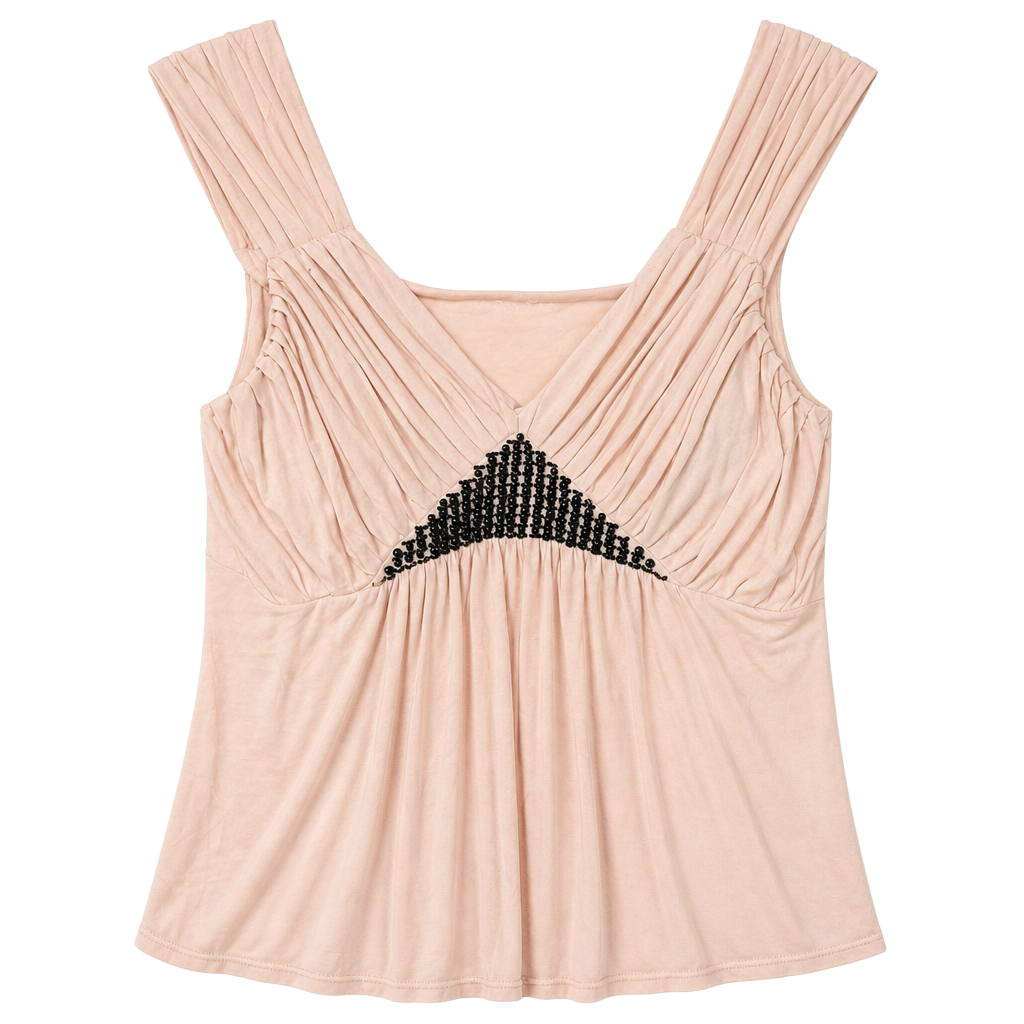 Victoria's Secret Vintage Bra Top Pink Beaded Tank Top 1